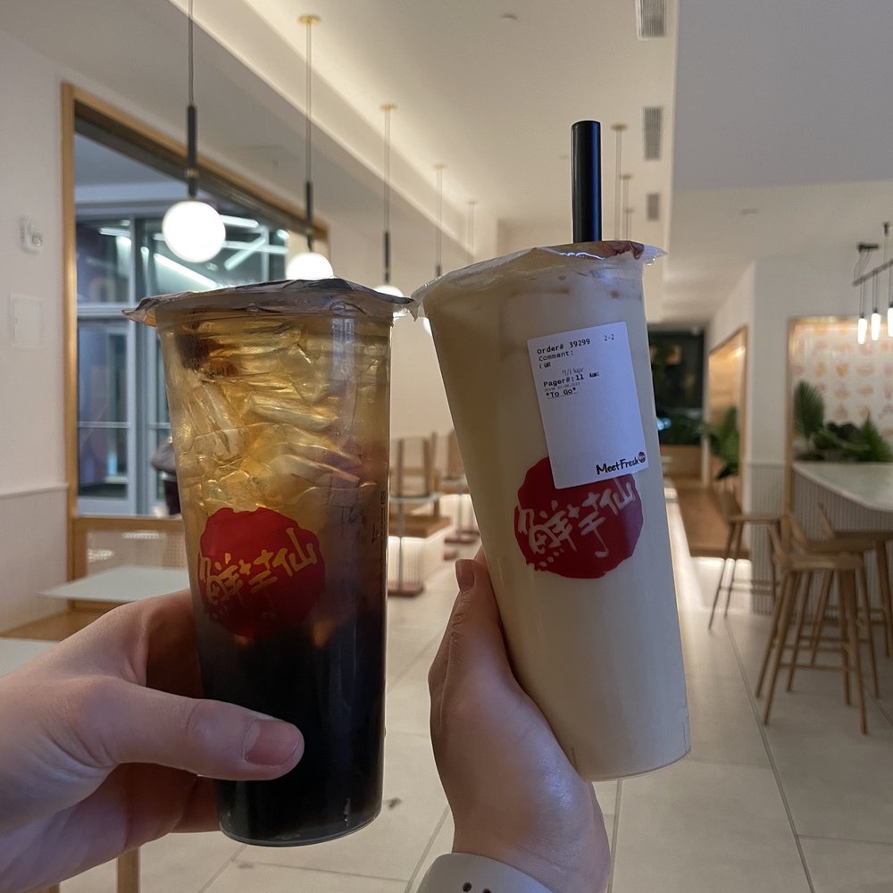 Meet Fresh - Winter melon tea with herbal jelly Green milk tea - Bubble Tea Near Me - Flushing, New York Meet Fresh - Winter melon tea with herbal jelly Green milk tea - Bubble Tea Near Me - Flushing, New York