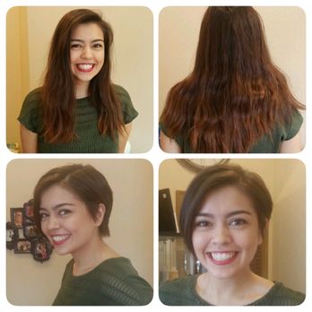 Bella Vita Salon - From long to short! - Hair Stylists Near Me - Spring, Texas