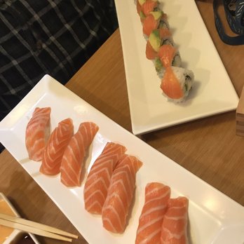 Hello Sushi - Sashimi (left), Alaskan Roll (right) - Sushi Bars Near Me - Fullerton, California