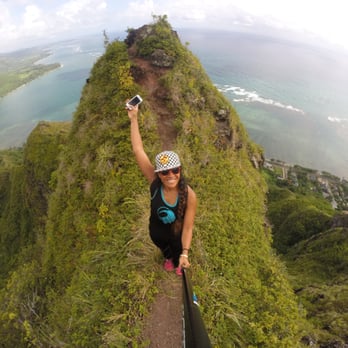 Pu'u Manamana Hiking Trail - Selfie high on the mountain top ;) - Hiking Near Me Pu'u Manamana Hiking Trail - Selfie high on the mountain top ;) - Hiking Near Me