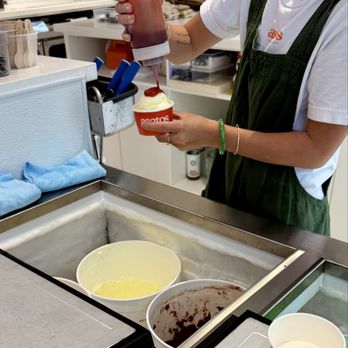 Asato's Waikiki - They put lots of their delicious li hing sauce, YUM! - Ice Cream & Frozen Yogurt Near Me - Honolulu, Hawaii