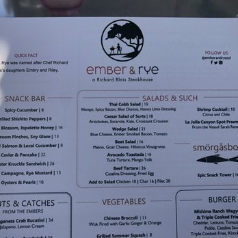 Ember & Rye - Salads, appetizers - Seafood Near Me - Carlsbad, California