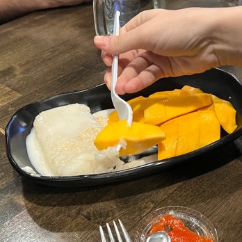 Thai Street Eats - Sticky rice mango desert (HIGHLY RECOMMEND) - Thai Near Me - Oklahoma City, Oklahoma Thai Street Eats - Sticky rice mango desert (HIGHLY RECOMMEND) - Thai Near Me - Oklahoma City, Oklahoma