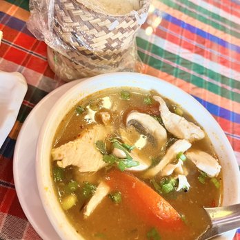Zaap Thai - Tom yum soup with chicken , side of sticky rice (have to pay extra) - Thai Near Me - Portland, Oregon Zaap Thai - Tom yum soup with chicken , side of sticky rice (have to pay extra) - Thai Near Me - Portland, Oregon