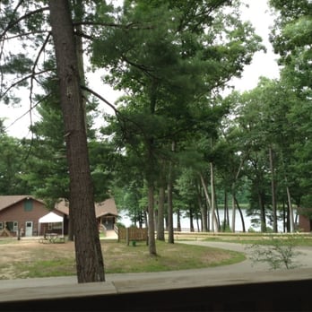 Camp Pinewood YMCA - View of the lake from a cabin - Day Camps Near Me - Twin Lake, Michigan