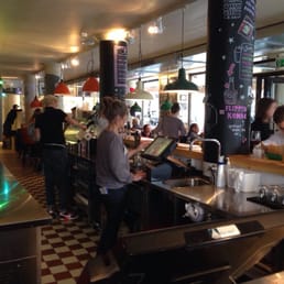 The bar/counter. Entrance seen in the back.