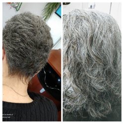 Artistic Hair & Nail Salon - Before & after Haircut on natural curly course hair