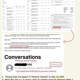 Deposit was made on 5/15/2023. "Delivery time is 4-6 weeks" is stated on the quote.