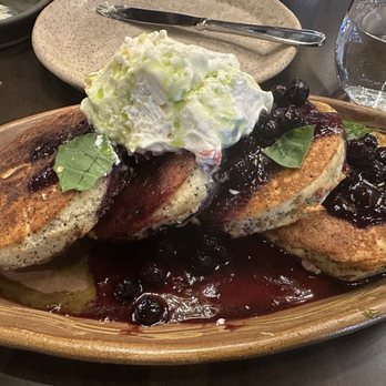 Esther's Kitchen - Blueberry risotto pancakes - Italian Near Me - Las Vegas, Nevada Esther's Kitchen - Blueberry risotto pancakes - Italian Near Me - Las Vegas, Nevada