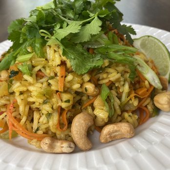 CookinGenie - Thai rice mixture it was amazing. As you can see it had cashews, cilantro, carrots, fresh pineapple and more. - Personal Chefs Near Me CookinGenie - Thai rice mixture it was amazing. As you can see it had cashews, cilantro, carrots, fresh pineapple and more. - Personal Chefs Near Me
