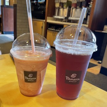 Panera Bread - Frozen Strawberry Lemonade and mix of Unsweetened Tea and Hibiscus Ginger Tea - Salad Near Me - Waynesboro, Virginia