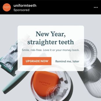 Impress - "Smile, risk-free. Love it or your money back" - Instagram Ad - Orthodontists Near Me - San Francisco, California