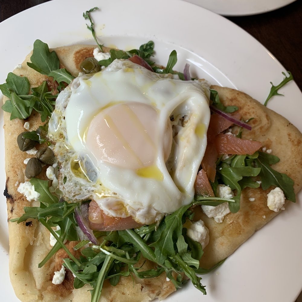 Clark's Restaurant - Smoked Salmon, Capers, Arugula, Goat Cheese, Red Onion Flatbread - Diners Near Me - Brooklyn, New York Clark's Restaurant - Smoked Salmon, Capers, Arugula, Goat Cheese, Red Onion Flatbread - Diners Near Me - Brooklyn, New York