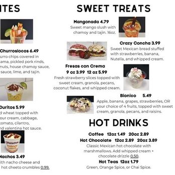 Munchies Mexican Treats - Menu - Desserts Near Me - Athens, Texas Munchies Mexican Treats - Menu - Desserts Near Me - Athens, Texas