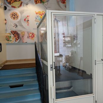 Wild Eggs - Wheelchair elevator and small stairwell to the dining area - Breakfast & Brunch Near Me - Louisville, Kentucky Wild Eggs - Wheelchair elevator and small stairwell to the dining area - Breakfast & Brunch Near Me - Louisville, Kentucky