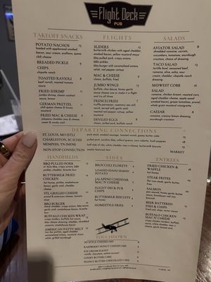 Menu photo 2 Flight Deck Pub St. Louis, MO