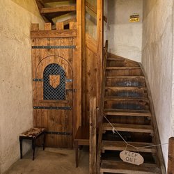 Newman Castle - Stairs going up to a room Thats can be rented out.