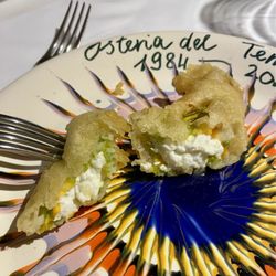 Osteria del Tempo Perso - Ricotta filled zucchini flowers