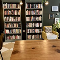 Archive Books And Snackery - Books with cafe table and seating