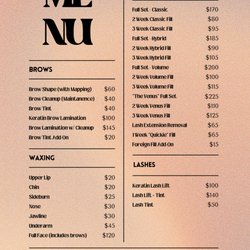 Haus of Venus - Haus of Venus Service Menu #eyebrows #eyelashes