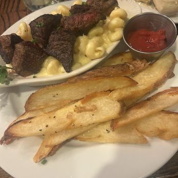 Legend's Restaurant - Girl dinner was a special in August Fries- Mac n cheese -ceaser salad not pictured I added steak bites to mine! SO GOOD - Seafood Near Me - Norman, Oklahoma Legend's Restaurant - Girl dinner was a special in August Fries- Mac n cheese -ceaser salad not pictured I added steak bites to mine! SO GOOD - Seafood Near Me - Norman, Oklahoma