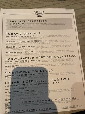 Menu photo 1 Bonefish Grill King Of Prussia, PA Menu photo 1 Bonefish Grill King Of Prussia, PA