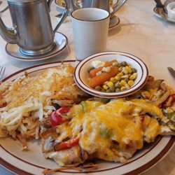 Nora's Restaurant - Smothered Chicken with Hashbrowns