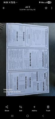 Menu photo 2 New York Corner Deli Surf City, NC