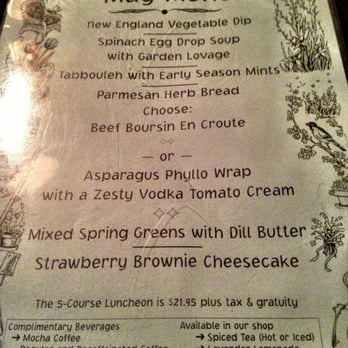 Pickity Place - May 2013 menu - American Near Me - Mason, New Hampshire