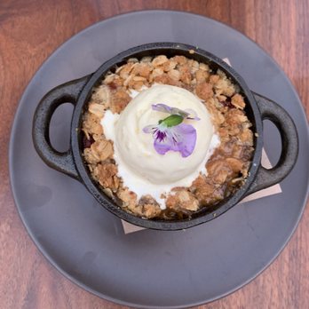 Community Table - Stone fruit cobbler - New American Near Me - Washington, Connecticut