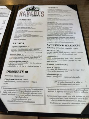 Menu photo 3 Albert's Restaurant San Diego, CA Menu photo 3 Albert's Restaurant San Diego, CA
