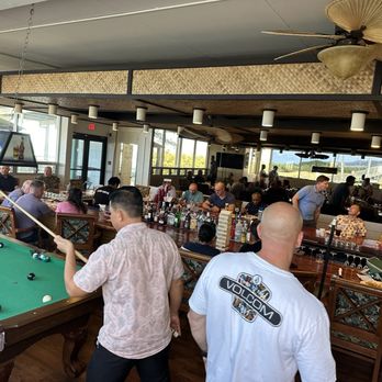 Sunset Lanai - The pool table is extremely worn out and lopsided but we still enjoyed drinks and had a laugh watching the balls roll awkwardly - New American Near Me - Aiea, Hawaii Sunset Lanai - The pool table is extremely worn out and lopsided but we still enjoyed drinks and had a laugh watching the balls roll awkwardly - New American Near Me - Aiea, Hawaii