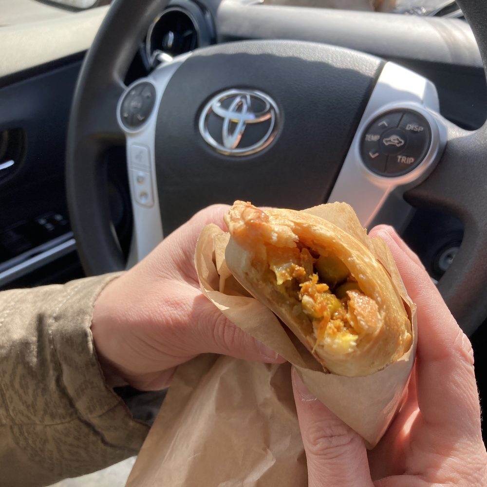 Savory Crust - First bite onto chicken curry empanada. Yum! - Empanadas Near Me - Carol Stream, Illinois Savory Crust - First bite onto chicken curry empanada. Yum! - Empanadas Near Me - Carol Stream, Illinois