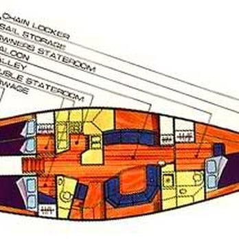 Starlight Sailing Charters - Interior Plan - Boat Charters Near Me - Sag Harbor, New York Starlight Sailing Charters - Interior Plan - Boat Charters Near Me - Sag Harbor, New York