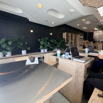 Alfred Coffee - No outlets, so bring portable chargers or come fully charged if you plan on staying with your devices! - Coffee & Tea Near Me - Los Angeles, California