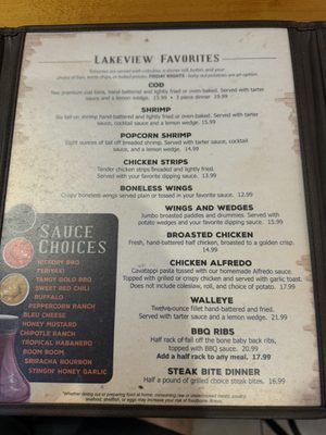 Menu photo 1 Lakeview Bar & Grill Shell Lake, WI Menu photo 1 Lakeview Bar & Grill Shell Lake, WI
