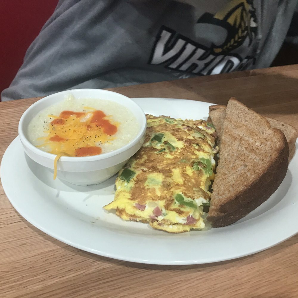 Eggs Up Grill - Western Omelette w/ grits - Breakfast & Brunch Near Me - Florence, South Carolina Eggs Up Grill - Western Omelette w/ grits - Breakfast & Brunch Near Me - Florence, South Carolina