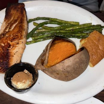 The Smokehouse - Soy Salmon Sweet Potato Asparagus - Barbeque Near Me - Hilton Head Island, South Carolina The Smokehouse - Soy Salmon Sweet Potato Asparagus - Barbeque Near Me - Hilton Head Island, South Carolina