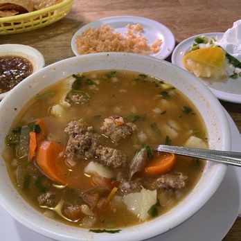 Bonito Sinaloa - Will definitely get the albondigas soup again. Chips and salsa were blah. - Mexican Near Me - Anaheim, California Bonito Sinaloa - Will definitely get the albondigas soup again. Chips and salsa were blah. - Mexican Near Me - Anaheim, California