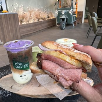 Chapayom - Red Curry Roast Beef Ciabatta with pineapple - Bubble Tea Near Me - Toronto, Ontario