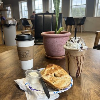 Abide Coffee Hiawassee - Recees Frappe, everything bagel, cappuccino - Coffee & Tea Near Me - Hiawassee, Georgia