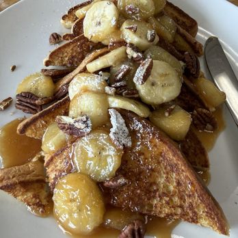 Manny's Cafe - 3 Piece Brioche Banana Foster French Toast - Breakfast & Brunch Near Me - Carol Stream, Illinois Manny's Cafe - 3 Piece Brioche Banana Foster French Toast - Breakfast & Brunch Near Me - Carol Stream, Illinois