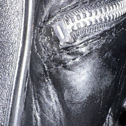 2.25 Dry Clean & Shoe Repair - Pictures of glue and horrible stitching job! Never again