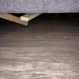 Broken slacks from not having the feet put back on correctly
