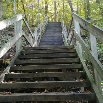 Matthiessen State Park - Stairs heading to Cascade Falls in the lower Dells in Matthiessen State Park - Parks Near Me - Oglesby, Illinois Matthiessen State Park - Stairs heading to Cascade Falls in the lower Dells in Matthiessen State Park - Parks Near Me - Oglesby, Illinois