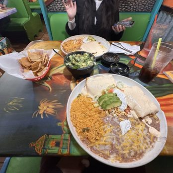 El Tapatio - Fish Chimichanga (camera side) and fish enchiladas (opposite side) - Mexican Near Me - Page, Arizona