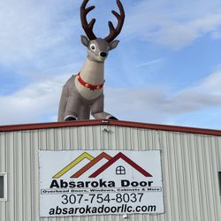 Absaroka Door - Our buddy Rudolph braved the fierce westerly winds this year, proudly holding down the fort at Absaroka Door!  Happy 2025 New Year to all!