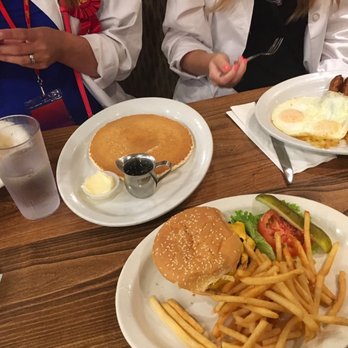 Pinecrest Diner - Pancake, eggs - sausage - hash browns, and cheeseburger - Diners Near Me - San Francisco, California