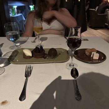 A.R. Valentien - Chocolate Torte, 20yr Tawny, Dolce Late Harvest - New American Near Me - La Jolla, California