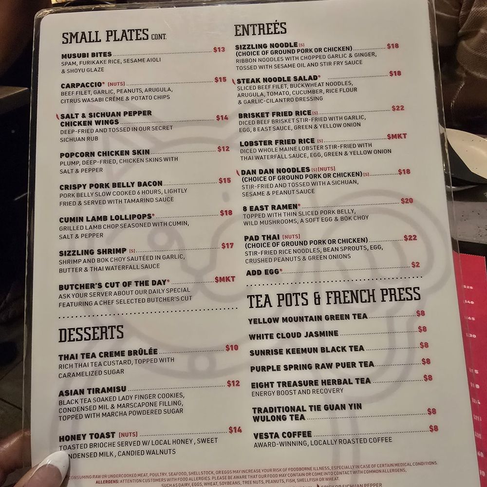 8 East - Asian Fusion Near Me - Las Vegas, Nevada